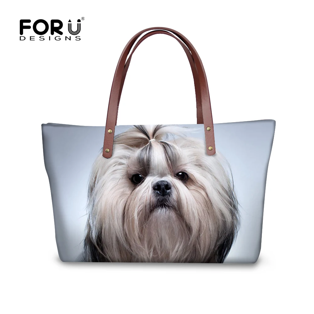 Сумки FORUDESIGNS сумочки женские сумки на плечо от известного бренда 3D Shih Tzu большие ote