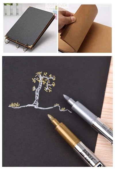 style 2 with 2 pens 30 листов 21 см X 15 см Свадебная Гостевая книга из крафт-бумаги записная книжка DIY Фотоальбом скрапбук обручальное свадебное украшение - Цвет: style 2 with 2 pens