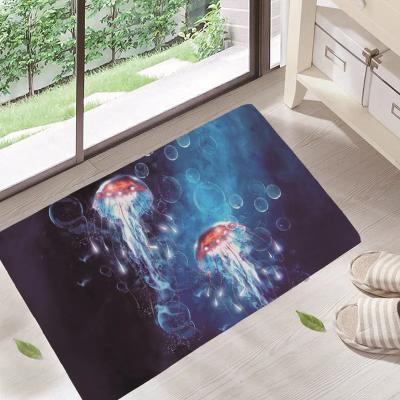Подводный коврик Magic светящаяся Медуза World нетканый нескользящий кухонный для