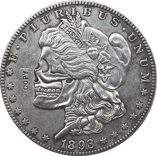 Копия монеты доллара США Моргана Хобо никель 1893-S | Дом и сад