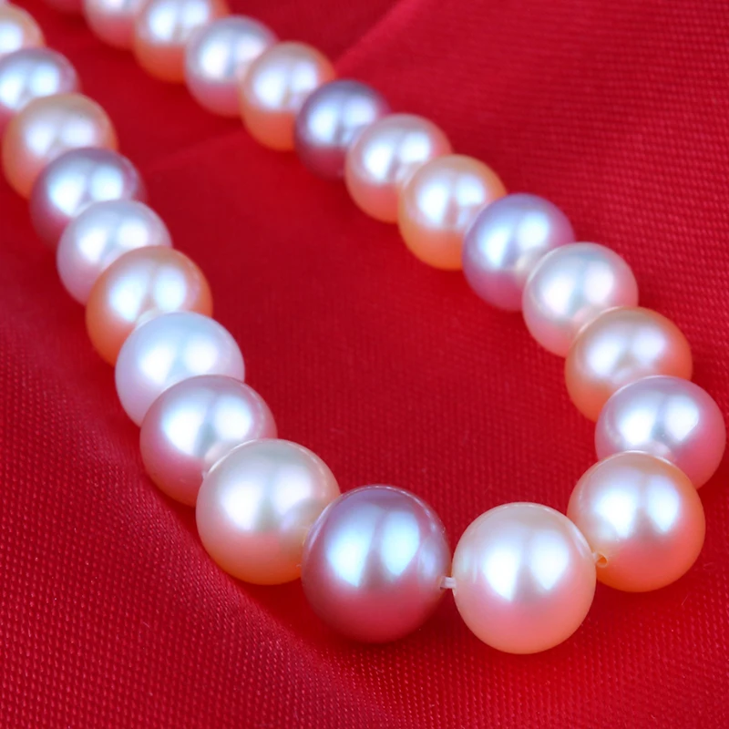 

Eternal wedding Women word 925 real 925 real natural big Natural round, flawless, bright white, full necklace