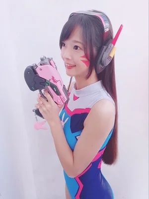 D.va Gun и гарнитура для косплея PVC Pink D va Dva наушники выставки|gun gun|gun pinkheadset pink |
