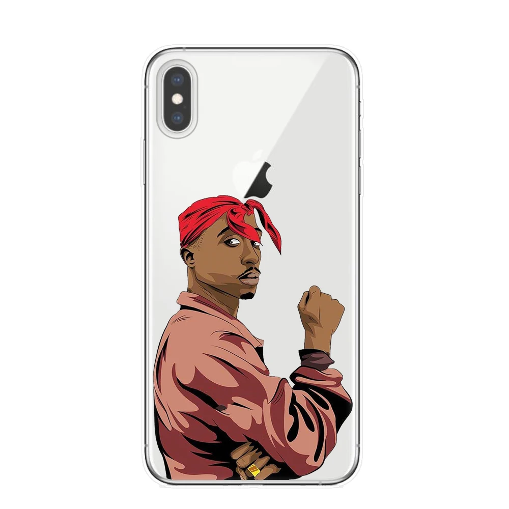 2Pac macaveli Tupac Amaru Shakur прозрачный силиконовый мягкий чехол для телефона из ТПУ для iPhone X XR XS Max 7 8 6 6S Plus 5S SE Fundas Coque