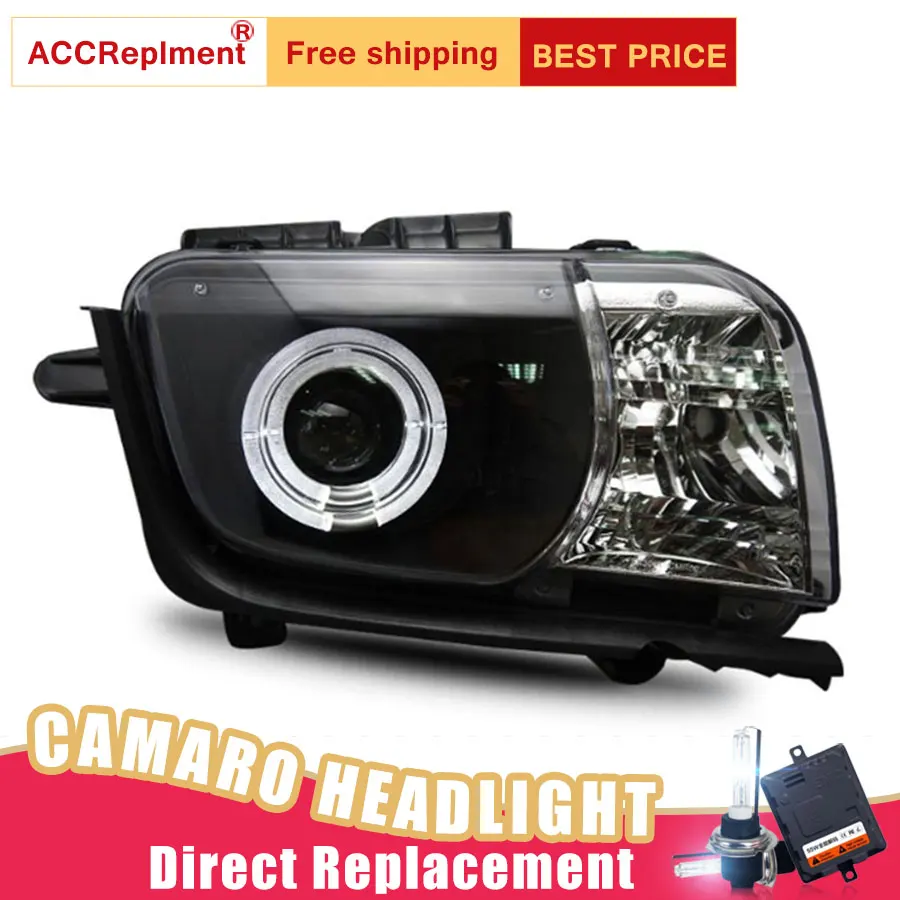 

2Pcs LED Headlights For Chevrole Camaro 2010-2012 led car lights Angel eyes xenon HID KIT Fog lights LED Daytime Running Lights