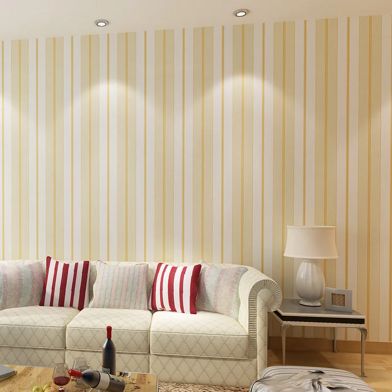 Высококачественная тканевая Фреска 3 D обои современные полосатые флок papel де parede