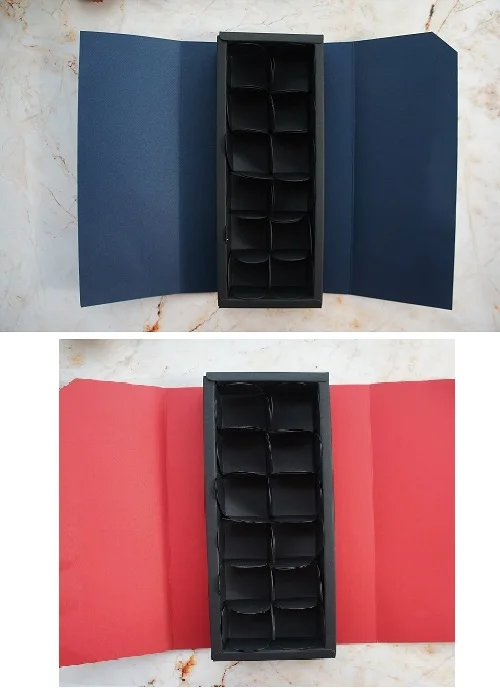 only blue red 5 set 24*9*3,5 см, 10 комплектов, глубокий сапфир, синий, красный, бумажная коробка для шоколада, Валентина, Рождество, день рождения, подарки, упаковка, коробки для хранения - Цвет: only blue red 5 set