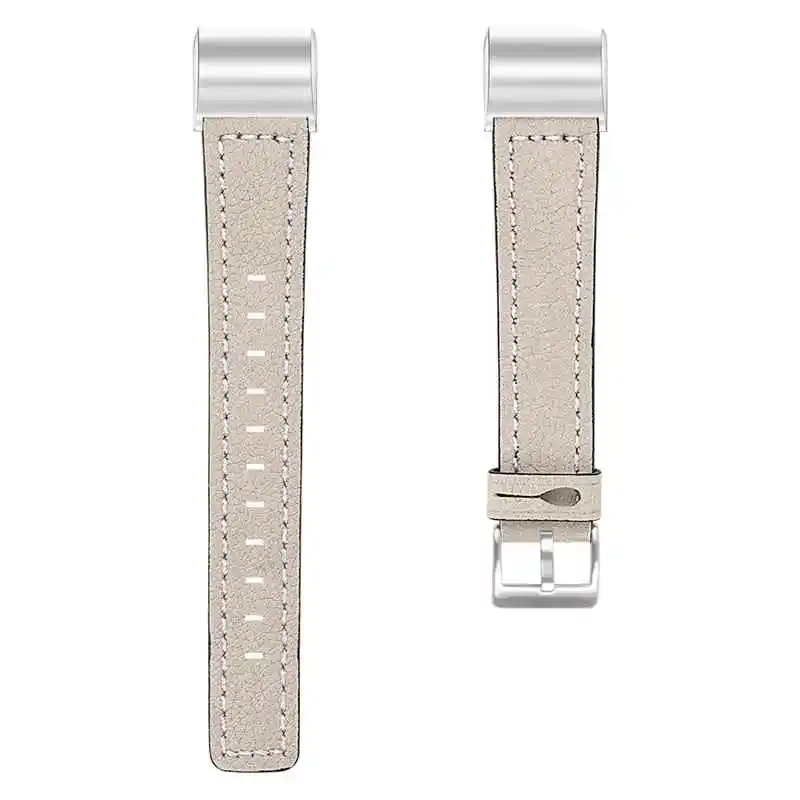 Khaki Oulucci кожаный ремешок Замена сменный fitbit charge 2 полосы Смарт-часы для фитнеса с для fit bit charge 2 - Color: Khaki