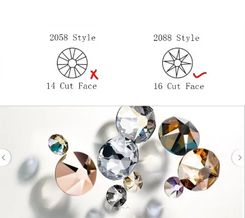 Новый лицевой (8 больших + 8 маленьких) ss10 (2 8-3 0 мм) и ss16 (3 8-4 Кристалл AB для дизайна