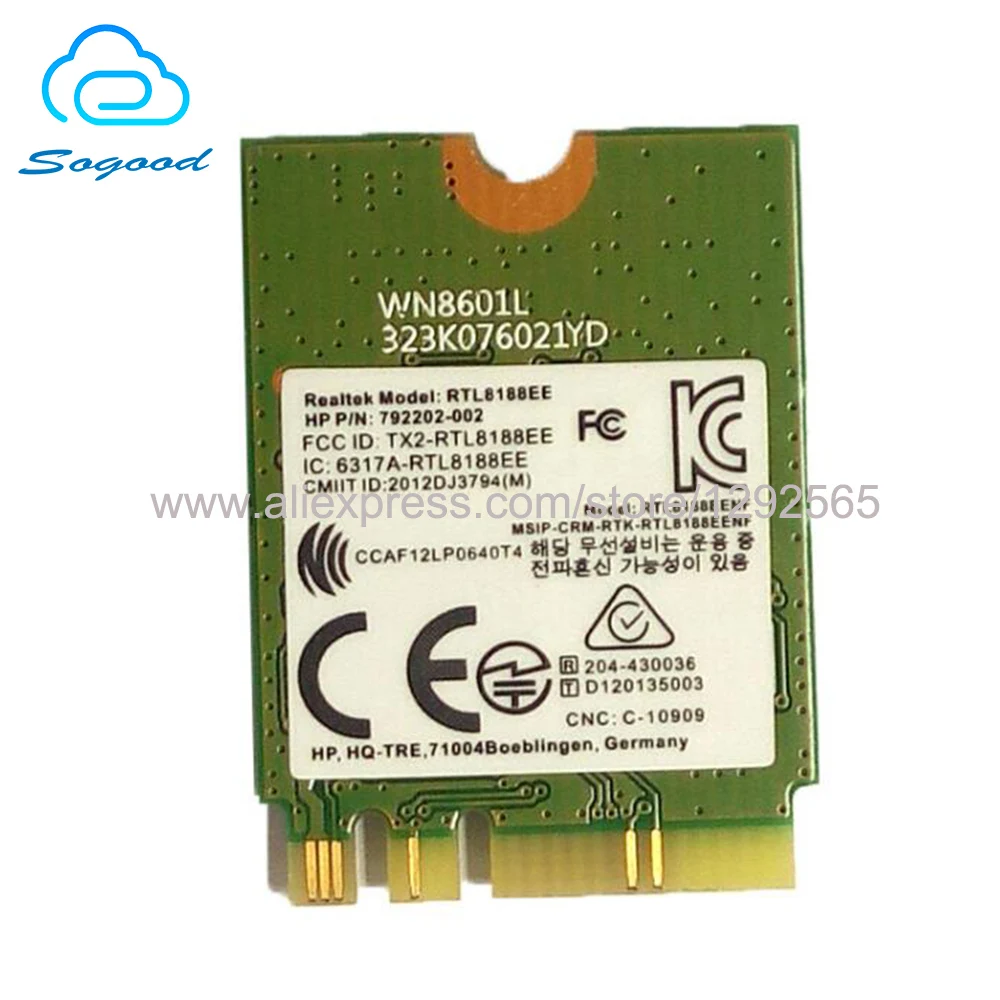 Новая и оригинальная беспроводная Wi-Fi карта Realtek RTL8188EE 150 Мбит/с 802.11n 2 4G NGFF/M.2 для HP