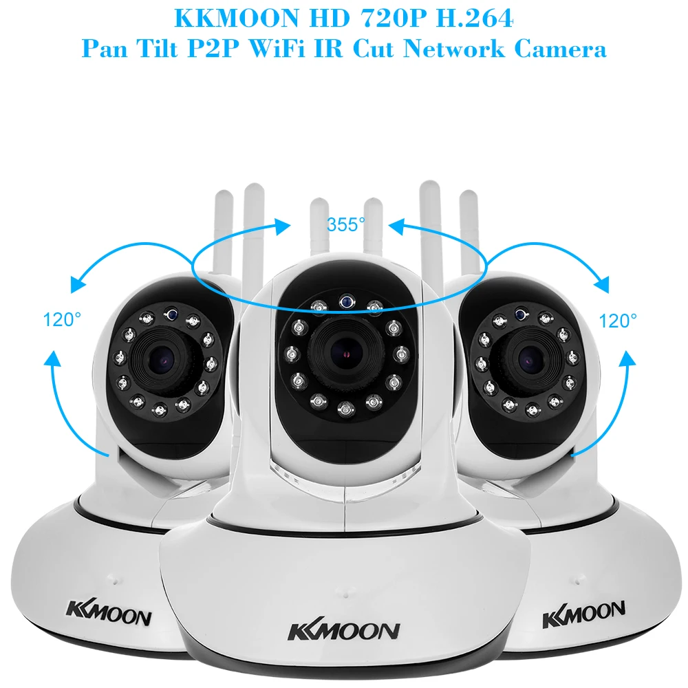 Беспроводная IP-камера HD 720P с поддержкой Wi-Fi панорамирования и наклона 1/4 МП