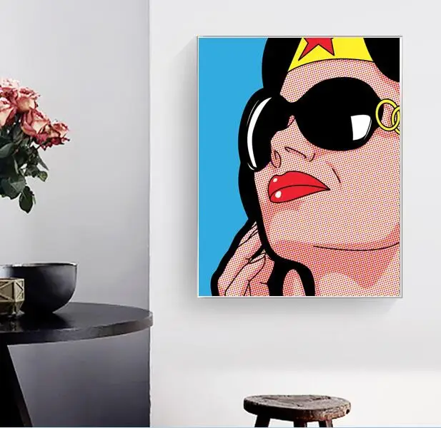 Картина секретная жизнь героев акриловая живопись забавный мультяшный рисунок