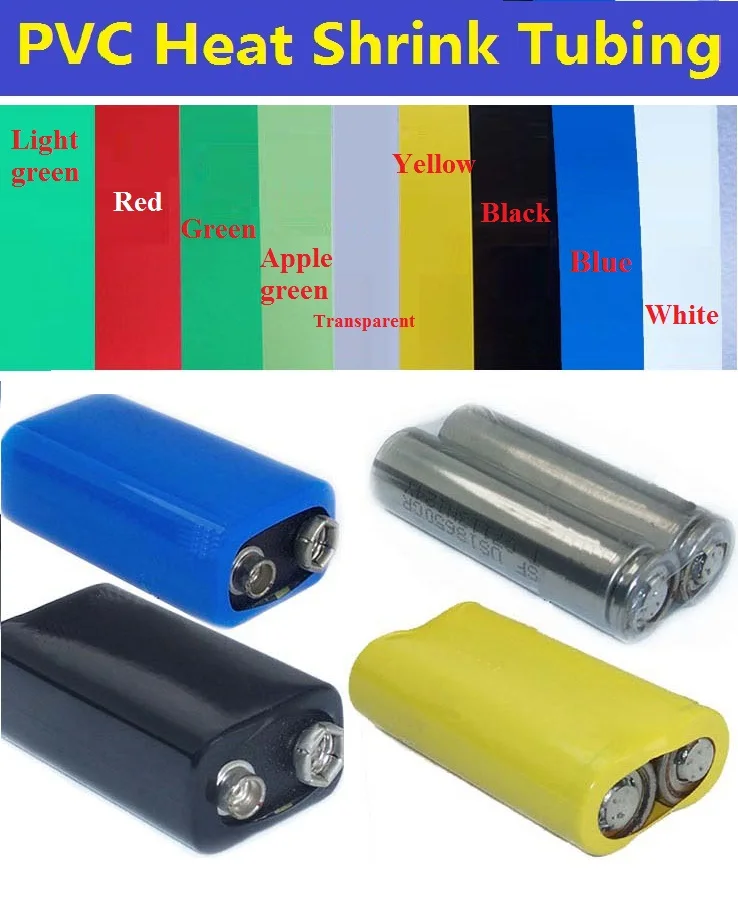 Термоусадочная трубка из ПВХ диаметр 40 мм 25 (AA CRV3 батарея 9 В упаковка) Бесплатная