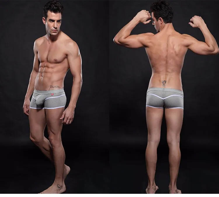 WJ сексуальное мужское нижнее белье боксеры мужские Calzoncillos Hombre боксеры Marca Cuecas Slip Homme Мужское нижнее белье спандекс низкая посадка боксеры
