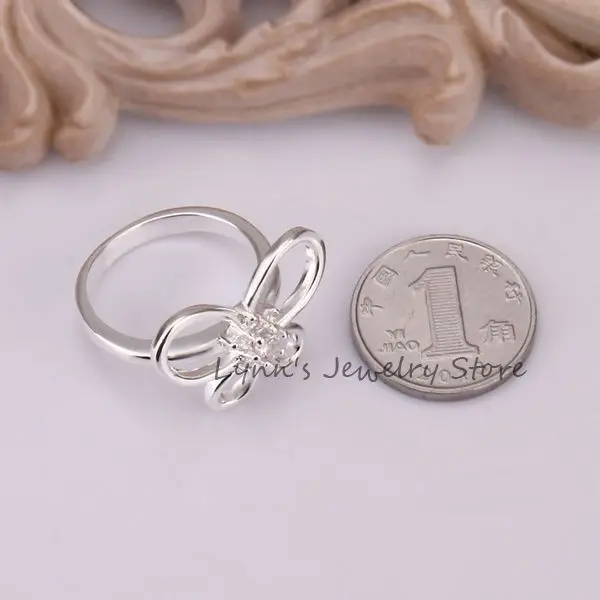 Hot Sell!Wholesale Sterling 925 silver ring fashion Inlaid Stone Butterfly Rings R217 | Украшения и аксессуары