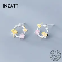 Женские серьги гвоздики из серебра 925 пробы с