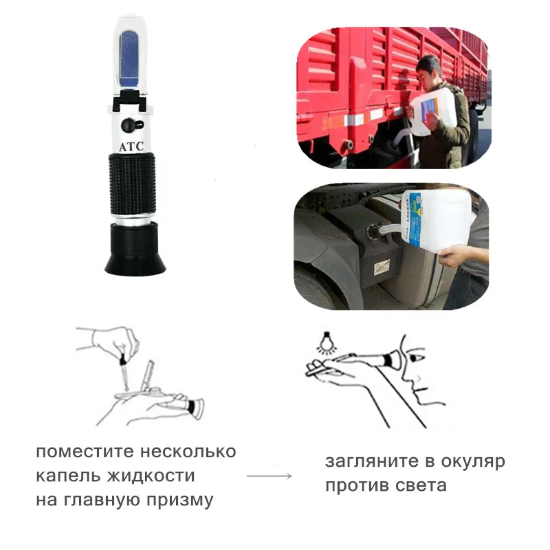 Ручные оптический 4 в 1 замораживания рефрактометр концентрация мочевины с