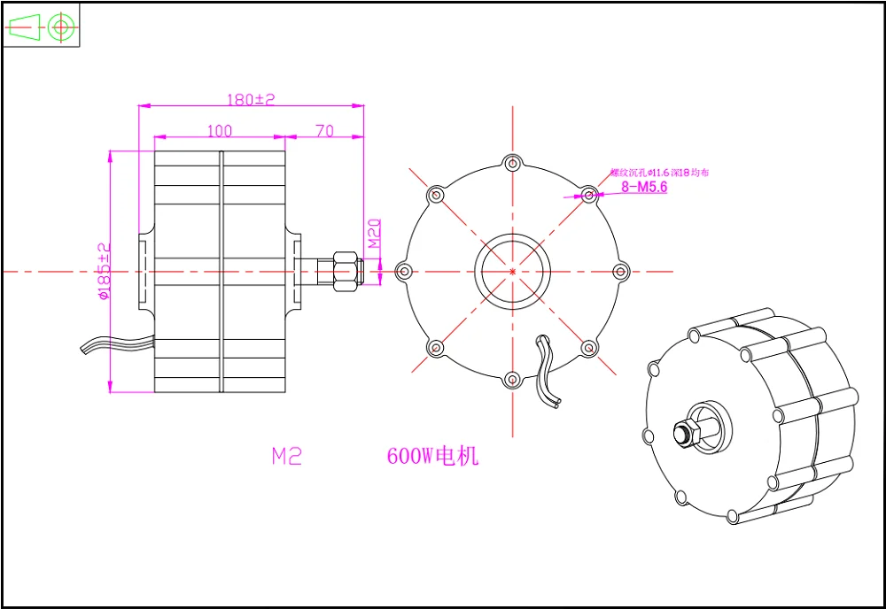 Генератор Динамо 600w12v/24v с низким оборотом постоянного магнита 0.08Nm пусковой крутящий момент с бесплатным выпрямителем
