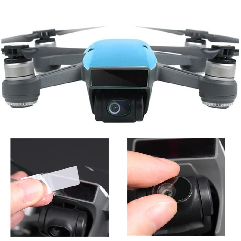 4 шт. DJI Spark Drone Защитная пленка для объектива камеры Стекловолоконная Дронов тела