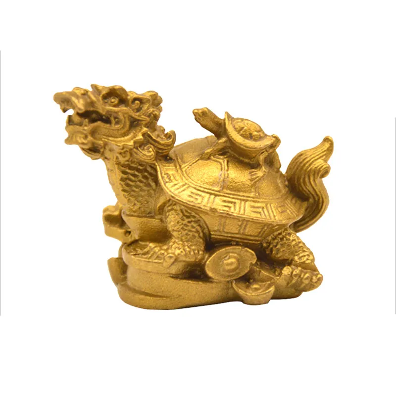 

Chinese fengshui Brass Dragon Turtle Tortoise Wealth Money Lucky Statue Copper Crafts Home Decorations Gift Metal Handicraft