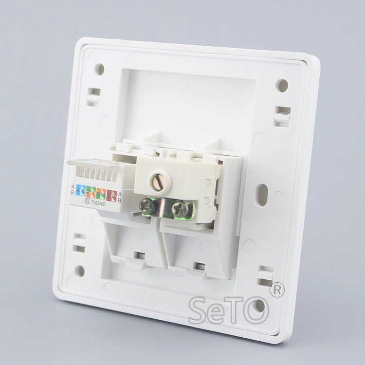 SeTo 86 Тип RJ45 Cat5e сетевая Lan + настенная панель для телевизора с замкнутым контуром