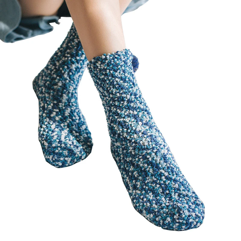 Christmas Lady Home Clothing Accessories 1 pair Candy Women Fluffy Socks Warm Winter Cosy Lounge Bed Xmas Gift | Дом и сад