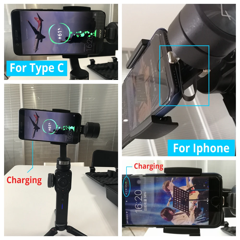 

Mini 75mm 0 space Zhiyun Smooth 4 /3 Gimbal Charge Cable Samsung Type C Cable iphone 6 7 8 x Cable Android Micro USB Cable