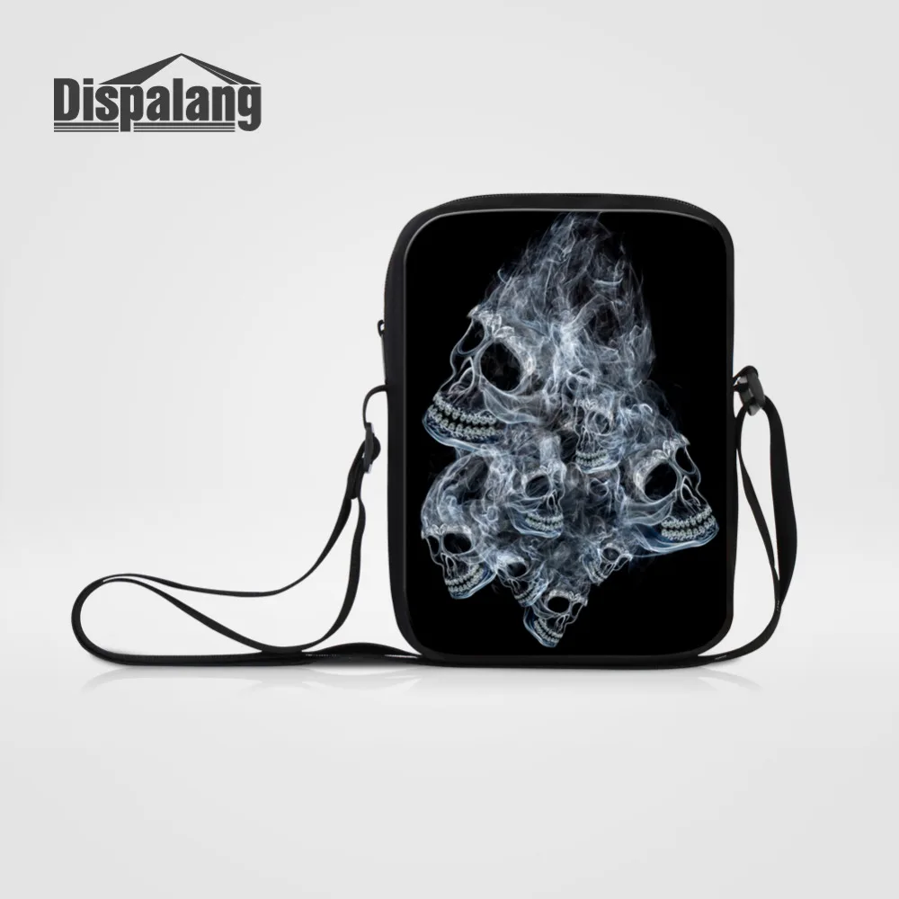 Фото Dispalang Men Women Small Messenger Bags Cool Skull Print Shoulder Bag Children Mini Crossbody For Students Багаж и сумки Dispalang Men Women Small Messenger Bags Cool Skull Print Shoulder Bag Children Mini Crossbody For Students Багаж и сумки