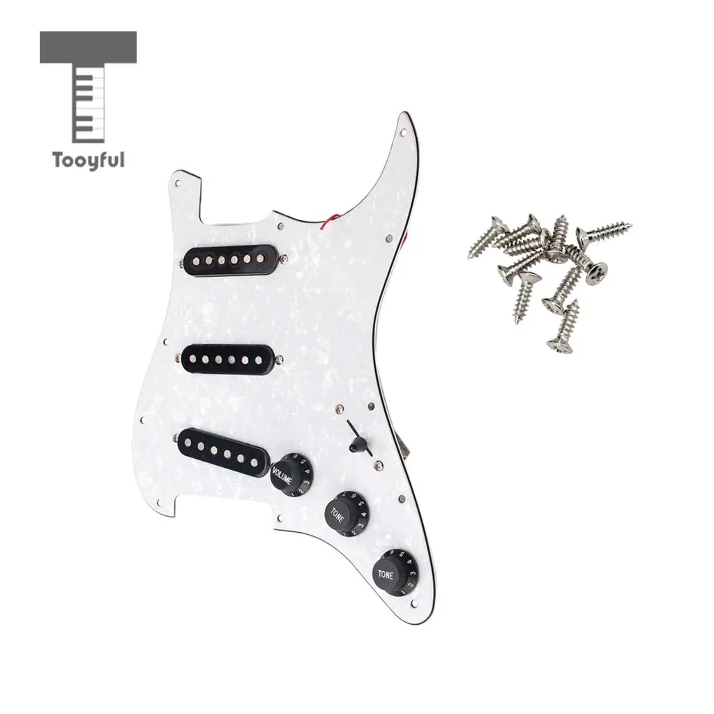 Tooyful 3 ply SSS Prewired пикапы Защита от царапин пластина с винтами Набор для Strat ST