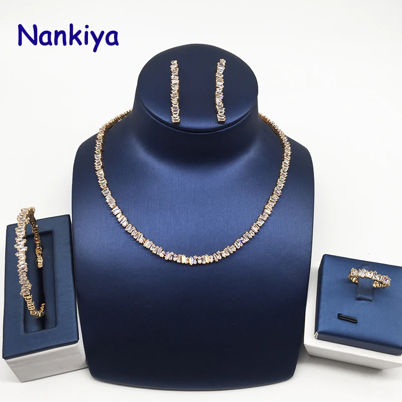 Женский комплект ювелирных изделий Nankiya из 4 предметов: сверкающего чистого