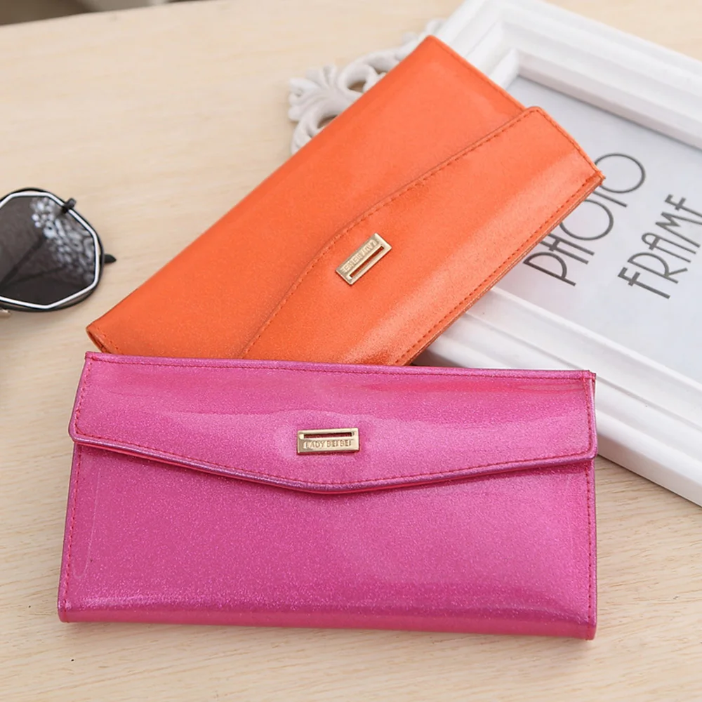 9 Color Retro Hasp Women Wallets Candy colors Women's Purse Long Frosted Ladies Wallet PU Leather Card Holder | Багаж и сумки