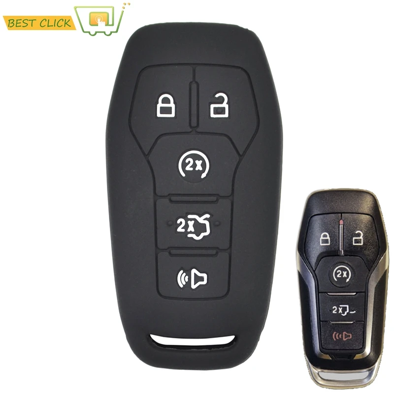 Силиконовый чехол для ключа Ford Fusion Mondeo Mustang F 150 Explorer Edge Lincoln MKZ MKC защитный брелока
