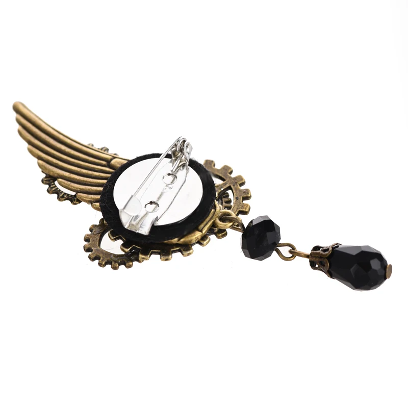 Vintage Clock Mechanical Gears Steampunk Brooch Costume Wing Punk Accessory Goth | Украшения и аксессуары