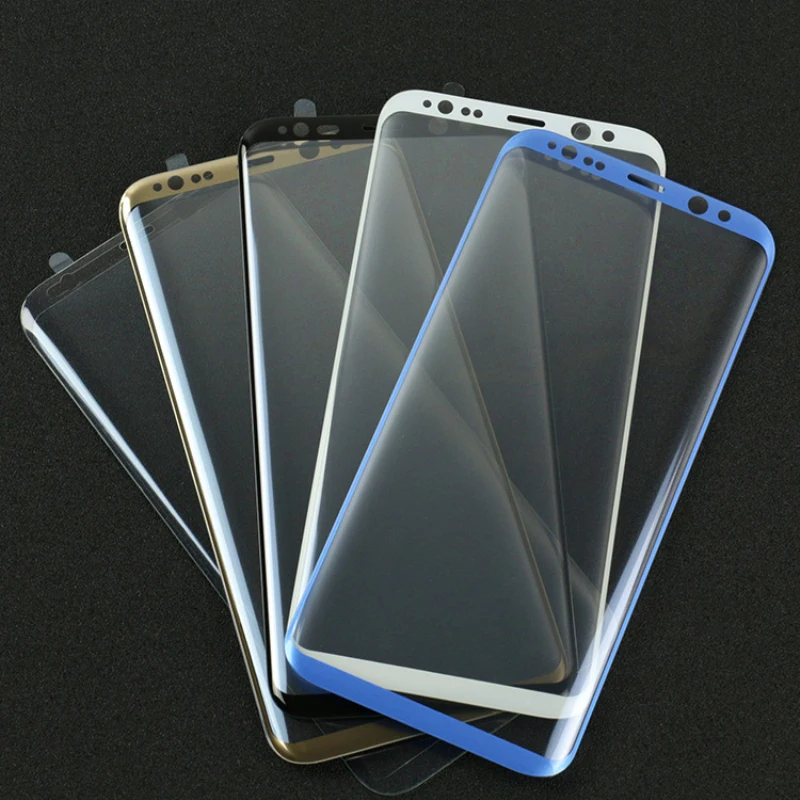Цвет 3D полное покрытие закаленное стекло протектор экрана для samsung Galaxy S8 Plus Note 9 8 черный Золотой Синий Серебряный