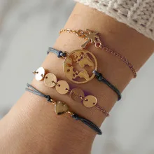 3-6 шт./компл. модный панк Золотая цепочка летательный аппарат лист кристалл