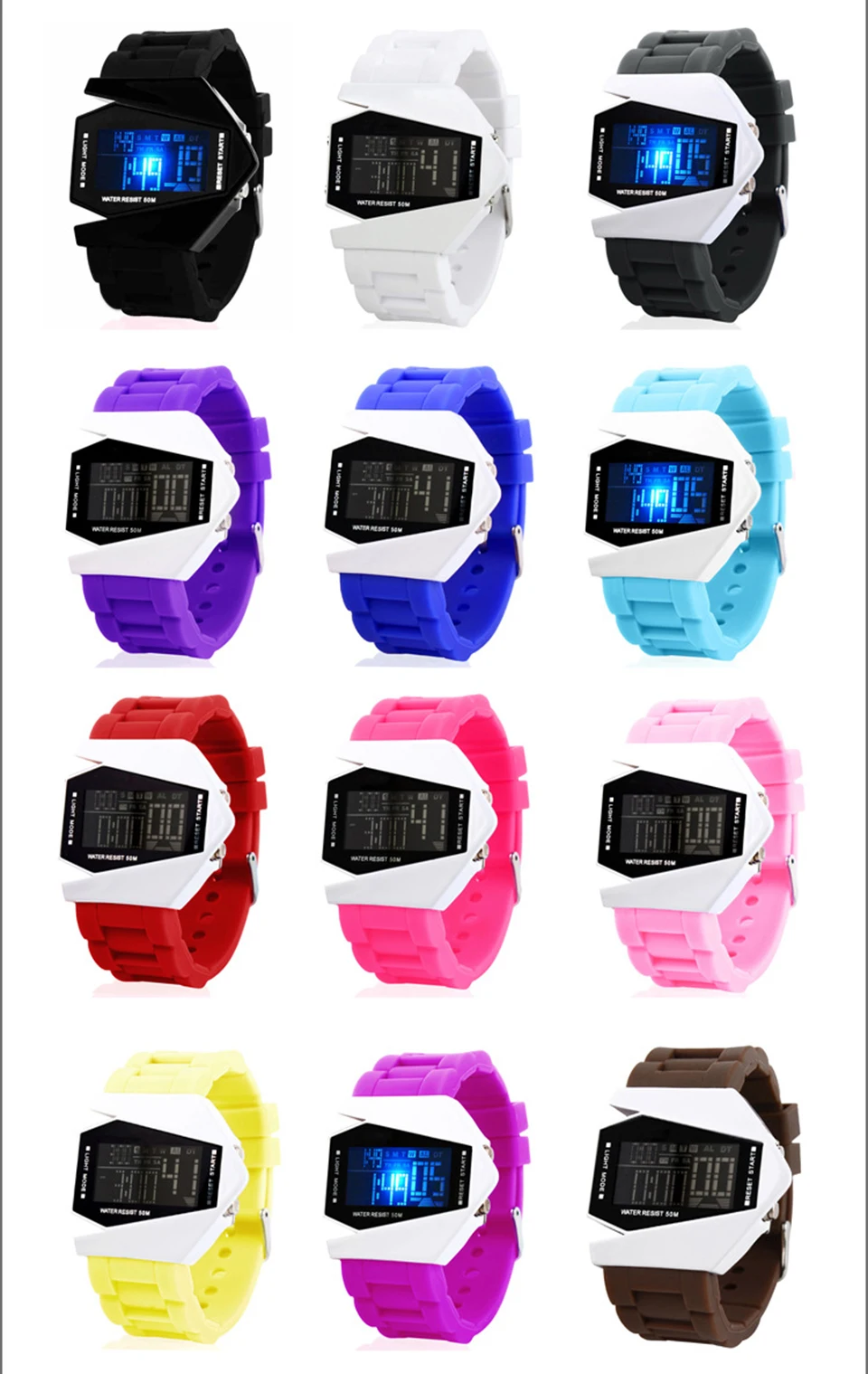 Children Safety Wristbands Boy Waterproof clock Men Women Fashion Luminous Electronic Student movement Wrist Watches Gift Hot Sa