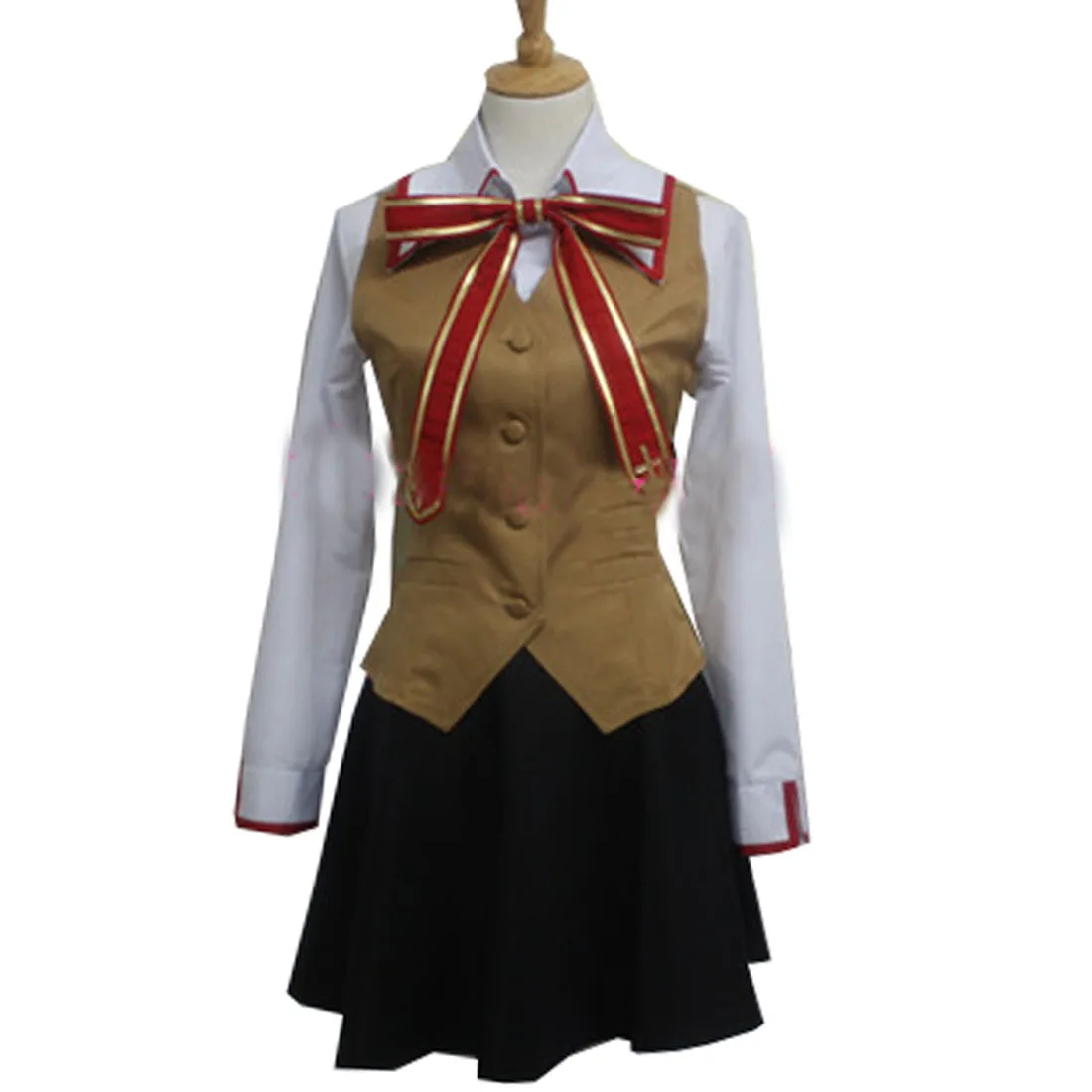 CAMEL Fate Stay Night Rin Tohsaka Grils школьная форма косплей костюм сценическая перфорированная одежда - Цвет: CAMEL