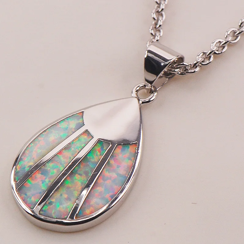

White Fire Opal 925 Sterling Silver Fashion Jewelry Pendant P170