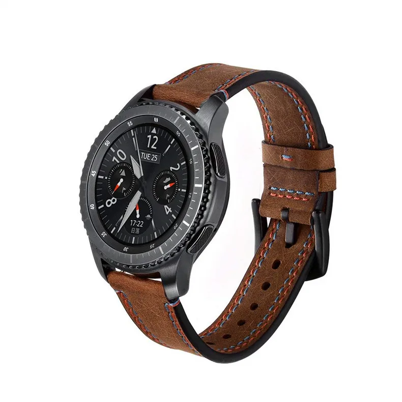 Galaxy Watch 46 мм ремешок для samsung gear S3 Frontier amazfit ремешок Bip натуральная кожа 22 мм ремешок для часов браслет ремешок для часов S 3 46