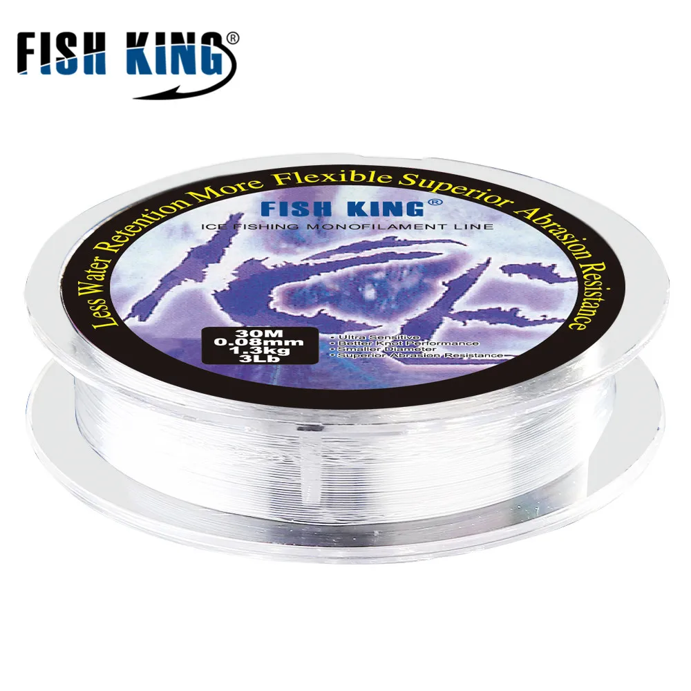 FISH KING нейлоновая подледная рыболовная удочка 30 м леска диаметром 0 08 мм 25 для