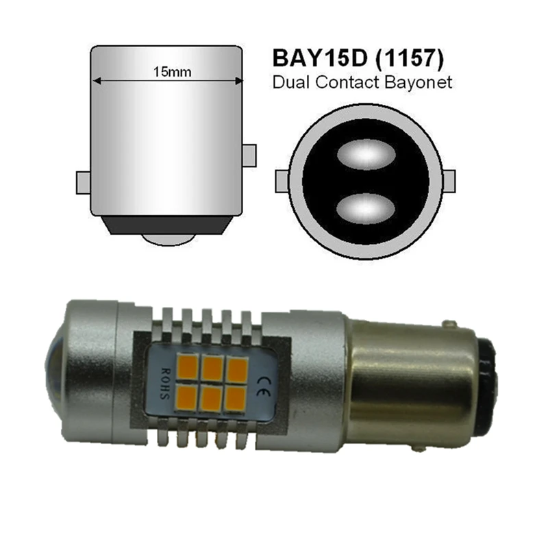 2 шт. супер яркие! S25 21SMD Led 1156 BAY15D P21/5W автомобильный сигнал заднего хода