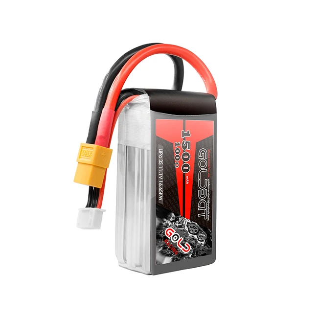 XT60 Plug GOLDBAT Lipo батарея 1500mAh 3S 11,1 V 100C батарея 3S Lipo 1500mah батарея 11.1vs мягкий чехол с XT60 разъем для fpv самолета heli - Цвет: XT60 Plug