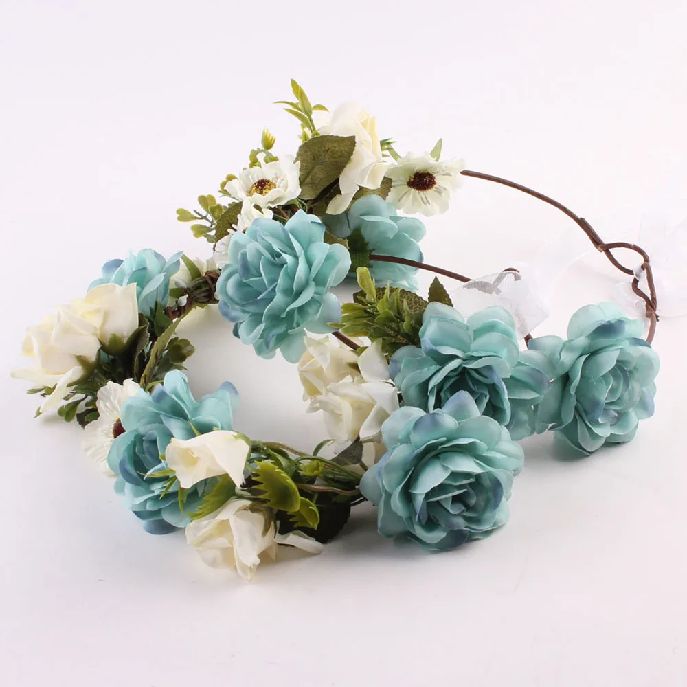 Повязка на голову с цветами для мамы и ребенка 1/2 шт.|floral hairband|crown hairbandfloral crown |
