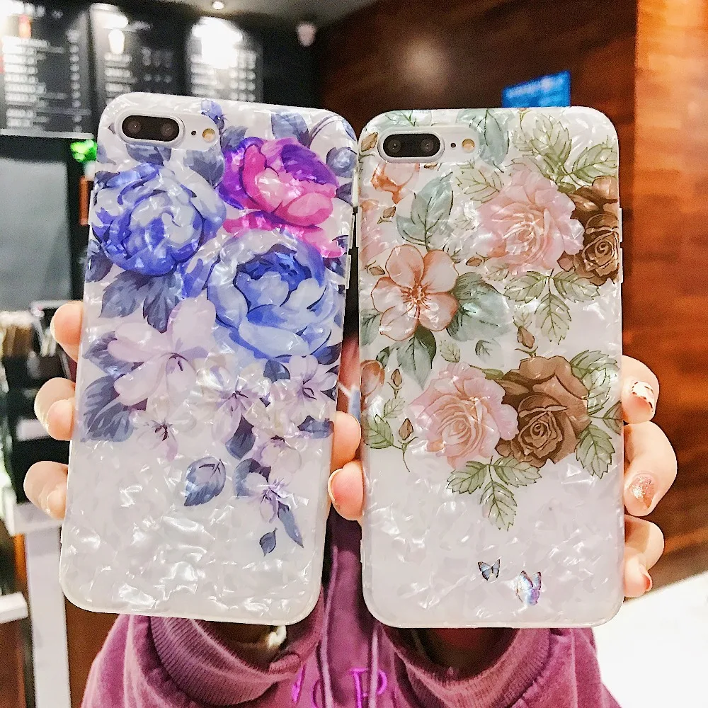 Мягкий силиконовый чехол для телефона iPhone XS Max XR X 8 7 6 S Plus с цветочным рисунком |