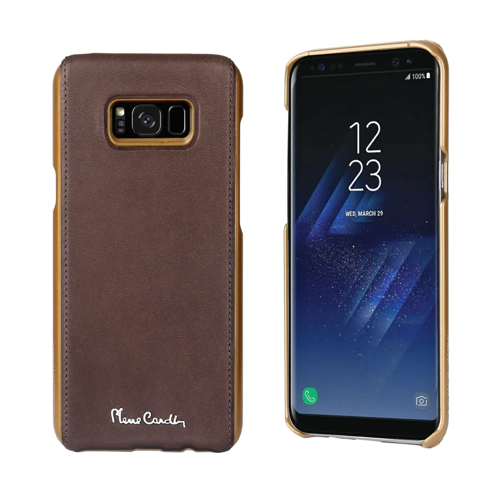 Pierre Cardin роскошный высококачественный чехол из натуральной кожи для Samsung Galaxy S8/S8