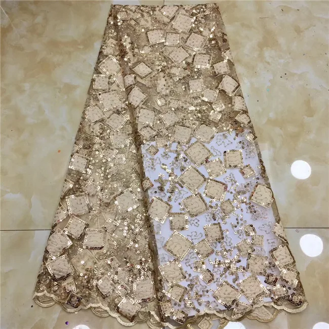 Новое поступление красивый ромб африканская кружевная ткань с блестками блестки