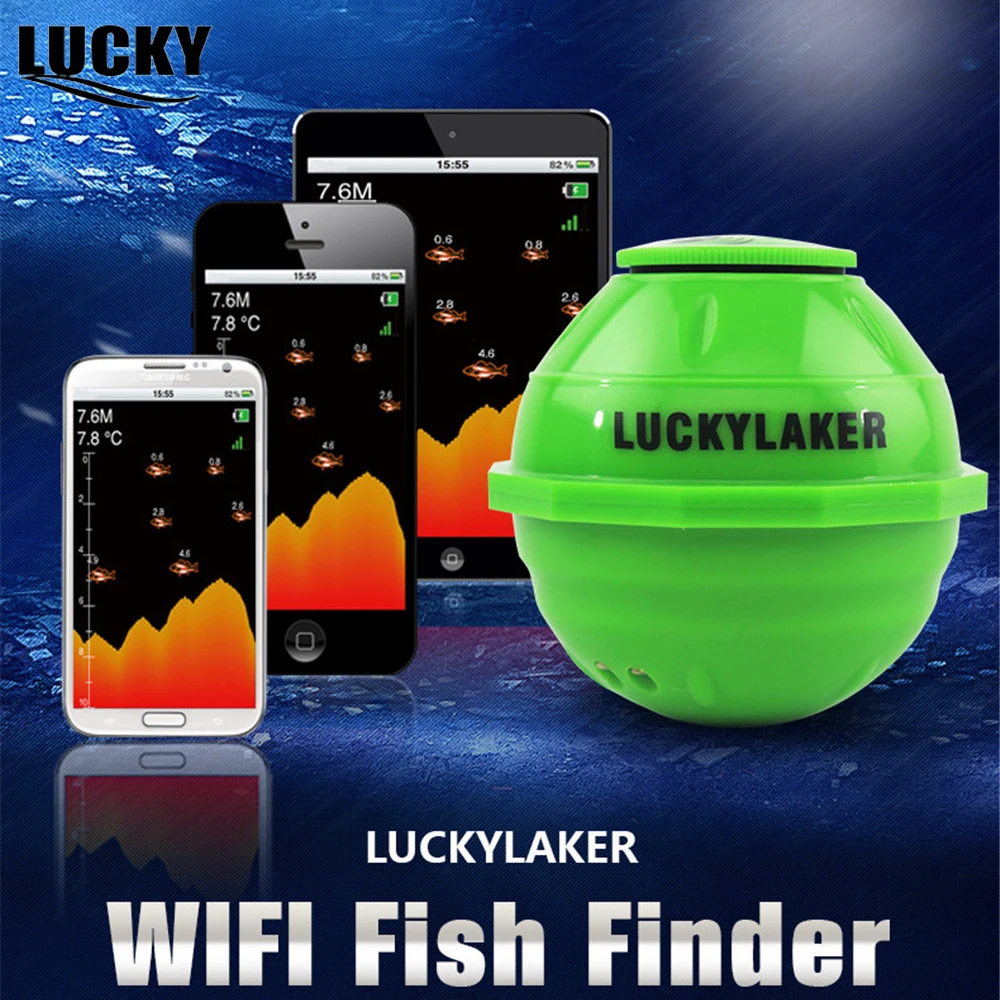

Lucky FF916 Wireless WIFI Sonar Fish Finder Russian 12 Languages+Car Charger+ Free Gift WIFI+Extender Wi-Fi 50M Fishfinder #C4