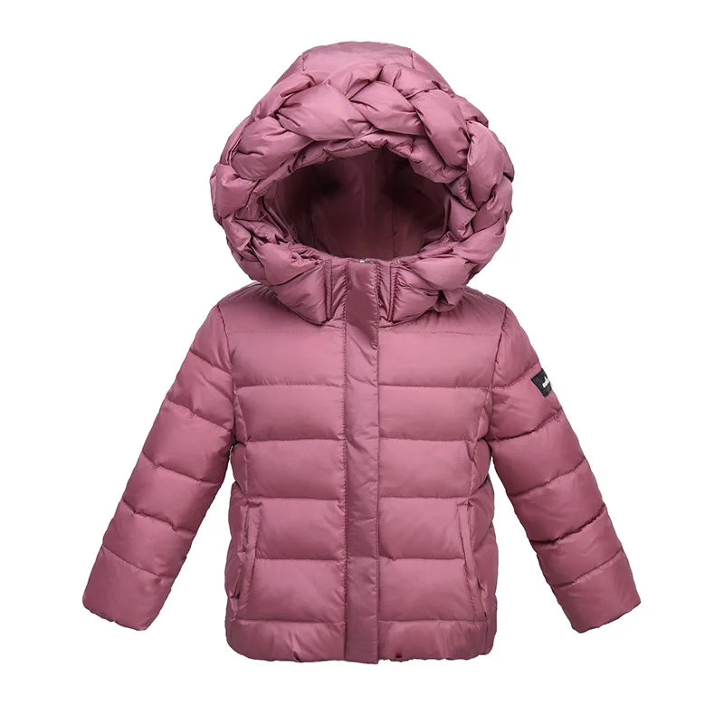 От 2 до 8 лет зимняя куртка для девочек Пальто будущих мам с капюшоном на утином