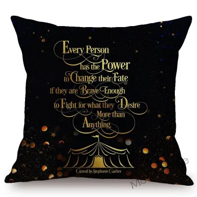 Bookish Readig Book Classic Novels Art Quotes Letter Print Library литературный чехол на диванную подушку из хлопка и льна
