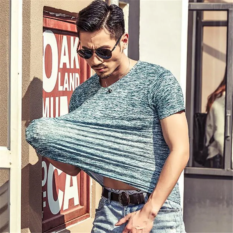 Мужская хлопковая футболка с коротким рукавом и принтом камуфляжная дышащая для