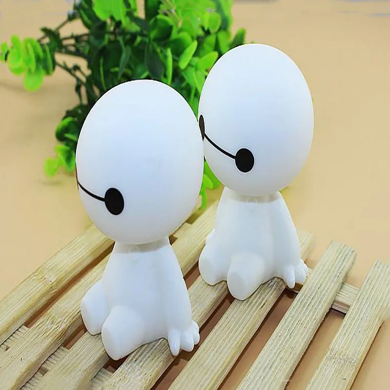 Мультяшный пластиковый робот Baymax фигурка автомобиля качающаяся голова авто